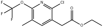 Ethyl 2-chloro-5-methyl-6-(trifluoromethoxy)pyridine-3-acetate Structural