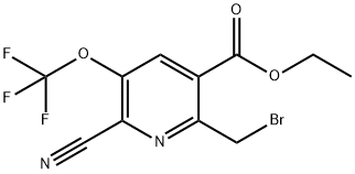 Ethyl 2-(bromomethyl)-6-cyano-5-(trifluoromethoxy)pyridine-3-carboxylate Structural
