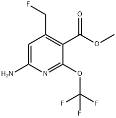 Methyl 6-amino-4-(fluoromethyl)-2-(trifluoromethoxy)pyridine-3-carboxylate Structural