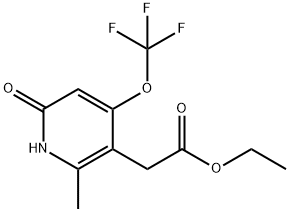 Ethyl 6-hydroxy-2-methyl-4-(trifluoromethoxy)pyridine-3-acetate Structural