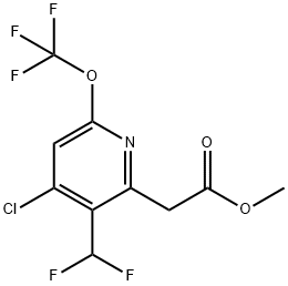 Methyl 4-chloro-3-(difluoromethyl)-6-(trifluoromethoxy)pyridine-2-acetate Structural