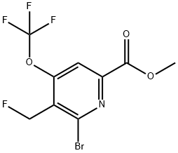 Methyl 2-bromo-3-(fluoromethyl)-4-(trifluoromethoxy)pyridine-6-carboxylate Structural