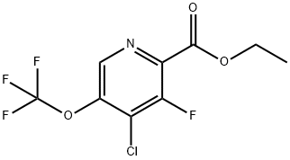 Ethyl 4-chloro-3-fluoro-5-(trifluoromethoxy)pyridine-2-carboxylate Structural