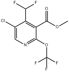 Methyl 5-chloro-4-(difluoromethyl)-2-(trifluoromethoxy)pyridine-3-carboxylate Structural