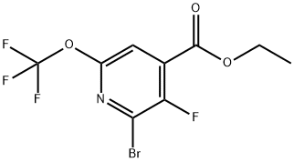 Ethyl 2-bromo-3-fluoro-6-(trifluoromethoxy)pyridine-4-carboxylate Structural