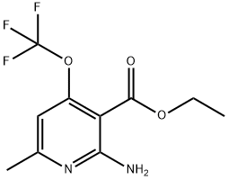 Ethyl 2-amino-6-methyl-4-(trifluoromethoxy)pyridine-3-carboxylate Structural