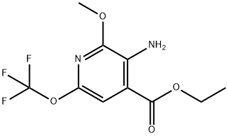 Ethyl 3-amino-2-methoxy-6-(trifluoromethoxy)pyridine-4-carboxylate Structural