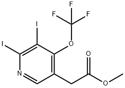 Methyl 2,3-diiodo-4-(trifluoromethoxy)pyridine-5-acetate Structural