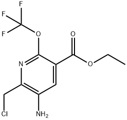 Ethyl 3-amino-2-(chloromethyl)-6-(trifluoromethoxy)pyridine-5-carboxylate Structural