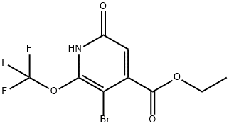 Ethyl 3-bromo-6-hydroxy-2-(trifluoromethoxy)pyridine-4-carboxylate Structural