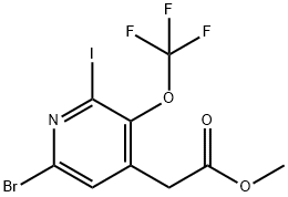 Methyl 6-bromo-2-iodo-3-(trifluoromethoxy)pyridine-4-acetate