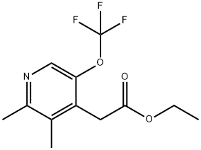 Ethyl 2,3-dimethyl-5-(trifluoromethoxy)pyridine-4-acetate Structural