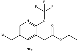 Ethyl 4-amino-5-(chloromethyl)-2-(trifluoromethoxy)pyridine-3-acetate Structural