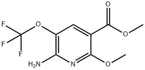 Methyl 2-amino-6-methoxy-3-(trifluoromethoxy)pyridine-5-carboxylate Structural