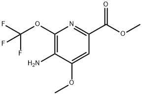 Methyl 3-amino-4-methoxy-2-(trifluoromethoxy)pyridine-6-carboxylate Structural