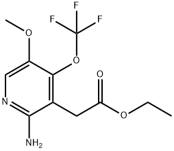 Ethyl 2-amino-5-methoxy-4-(trifluoromethoxy)pyridine-3-acetate Structural