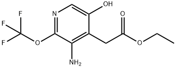 Ethyl 3-amino-5-hydroxy-2-(trifluoromethoxy)pyridine-4-acetate Structural