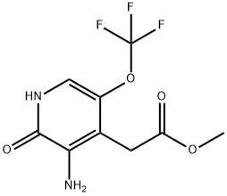 Methyl 3-amino-2-hydroxy-5-(trifluoromethoxy)pyridine-4-acetate Structural