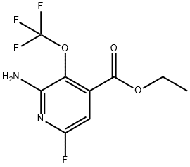 Ethyl 2-amino-6-fluoro-3-(trifluoromethoxy)pyridine-4-carboxylate Structural