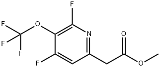 Methyl 2,4-difluoro-3-(trifluoromethoxy)pyridine-6-acetate Structural