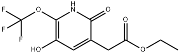 Ethyl 3,6-dihydroxy-2-(trifluoromethoxy)pyridine-5-acetate Structural