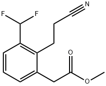 Methyl 2-(2-cyanoethyl)-3-(difluoromethyl)phenylacetate Structural