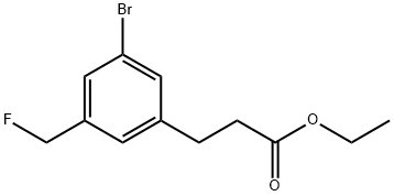 Ethyl 3-(3-bromo-5-(fluoromethyl)phenyl)propanoate Structural