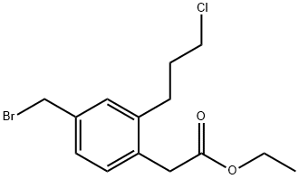 Ethyl 3-(bromomethyl)-4-(3-bromopropyl)phenylacetate Structural