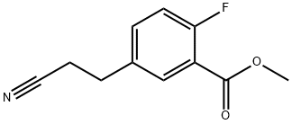 Methyl 5-(2-cyanoethyl)-2-fluorobenzoate Structural
