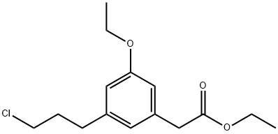 Ethyl 3-(3-chloropropyl)-5-ethoxyphenylacetate Structural