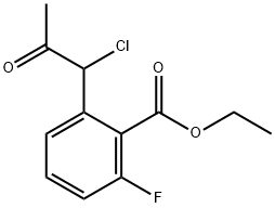Ethyl 2-(1-chloro-2-oxopropyl)-6-fluorobenzoate Structural