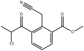 Methyl 3-(2-chloropropanoyl)-2-(cyanomethyl)benzoate Structural