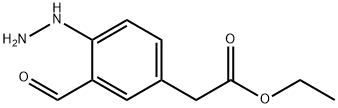 Ethyl 3-formyl-4-hydrazinylphenylacetate Structural