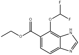 Ethyl 4-difluoromethoxy-1H-benzimidazole-5-carboxylate Structural