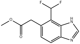 Methyl 4-difluoromethyl-1H-benzimidazole-5-acetate Structural