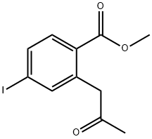 Methyl 4-iodo-2-(2-oxopropyl)benzoate Structural