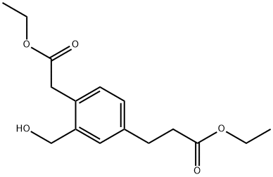 Ethyl 4-(3-ethoxy-3-oxopropyl)-2-(hydroxymethyl)phenylacetate Structural