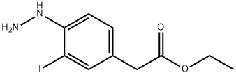 Ethyl 4-hydrazinyl-3-iodophenylacetate Structural