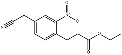 Ethyl 3-(4-(cyanomethyl)-2-nitrophenyl)propanoate Structural