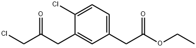 Ethyl 4-chloro-3-(3-chloro-2-oxopropyl)phenylacetate Structural