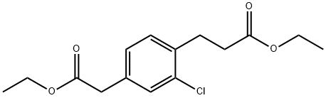 Ethyl 3-chloro-4-(3-ethoxy-3-oxopropyl)phenylacetate Structural