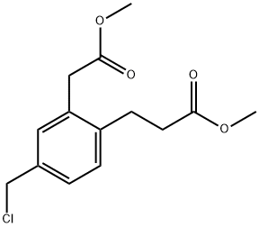 Methyl 5-(chloromethyl)-2-(3-methoxy-3-oxopropyl)phenylacetate Structural