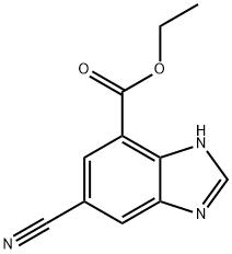 Ethyl 6-cyano-1H-benzimidazole-4-carboxylate Structural