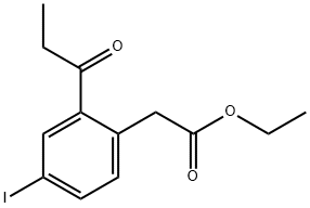 Ethyl 4-iodo-2-propionylphenylacetate Structural
