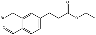 Ethyl 3-(bromomethyl)-4-formylphenylpropanoate Structural