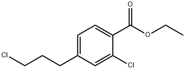 Ethyl 2-chloro-4-(3-chloropropyl)benzoate Structural