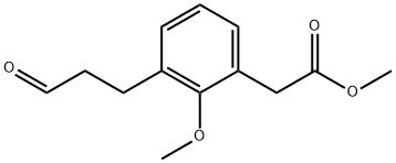 Methyl 2-methoxy-3-(3-oxopropyl)phenylacetate Structural