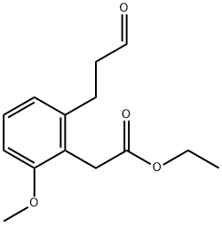 Ethyl 2-methoxy-6-(3-oxopropyl)phenylacetate Structural