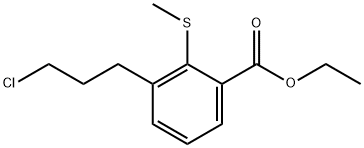 Ethyl 3-(3-chloropropyl)-2-(methylthio)benzoate Structural