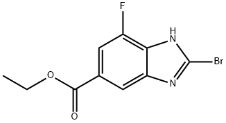Ethyl 2-bromo-7-fluoro-1H-benzimidazole-5-carboxylate Structural